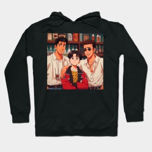 Friends in anime style - 4/4 designs Hoodie